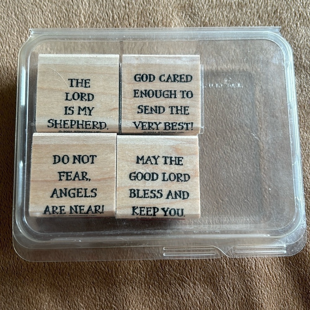 Stampin' Up! 2001 Word Blessings Stamp Set of 4 Stamps